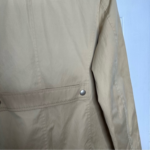 Giacca Trench Coat Double Breasted Classic Style Tan Size Medium - Picture 15 of 16